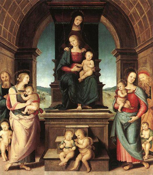 Pietro Perugino The Family of the Madonna France oil painting art